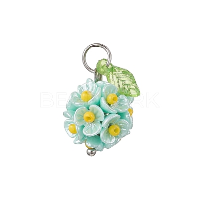 Brass Glass Pendants PALLOY-MZ00966-05-1