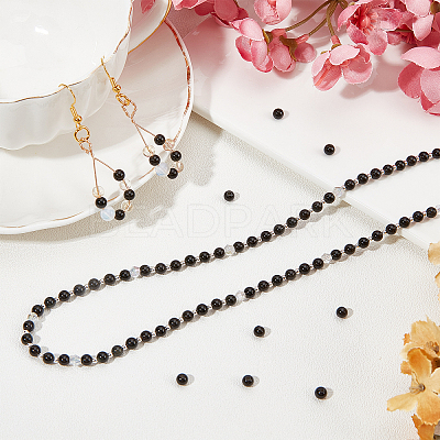 Natural Obsidian Beads Strands G-PH0028-4mm-14-1