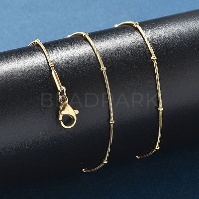 Ion Plating(IP) 304 Stainless Steel Snake Chain Necklaces NJEW-F248-11A-G-1