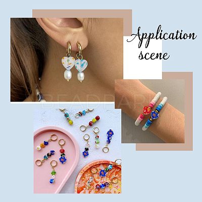 80Pcs 8 Style Handmade Millefiori Lampwork Beads Strands LAMP-SC0001-20-1