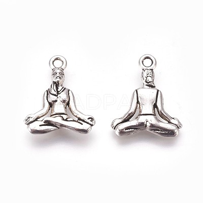 Tibetan Style Alloy Pendants X-TIBEP-A36593-AS-RS-1
