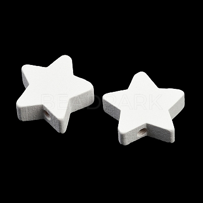 Spray Painted Wood Beads WOOD-F017-01A-1