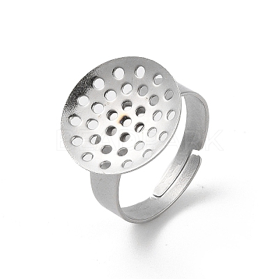 Non-Tarnish 304 Stainless Steel Sieve Ring Settings STAS-K278-06A-P-1