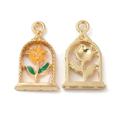 Eco-friendly Alloy Enamel Pendants PALLOY-M212-08G-1