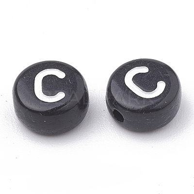 Opaque Acrylic Beads X-SACR-N002-02C-1