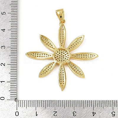 Brass Micro Pave Cubic Zirconia Pendants KK-M322-27G-1