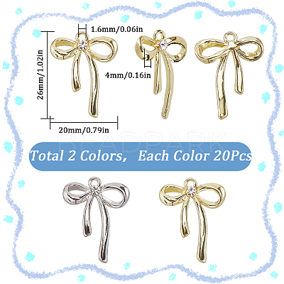40Pcs 2 Colors Alloy Pendants FIND-SC0011-55-1