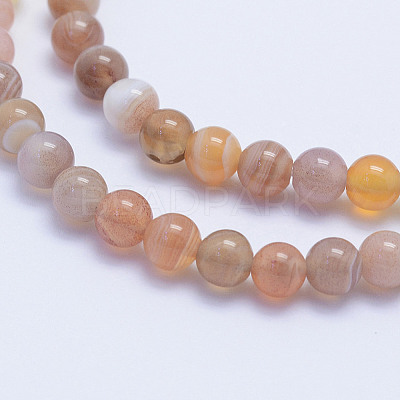 Natural Botswana Agate Beads Strands G-F530-04-4mm-1