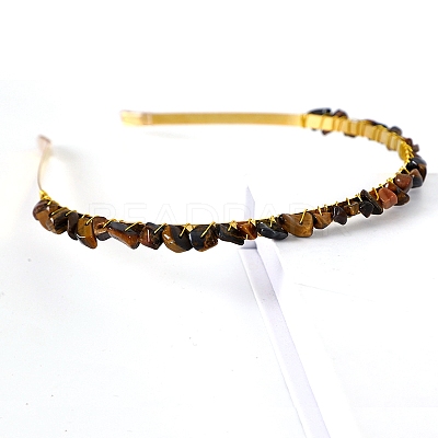 Natural Tiger Eye Hair Bands PW-WGC1C33-24-1
