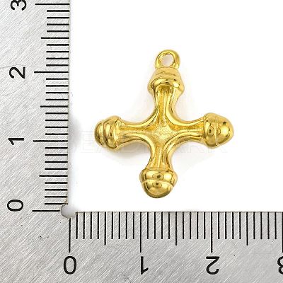 Natural Lapis Lazuli & 304 Stainless Steel Cross Pendants STAS-H221-01G-06-1
