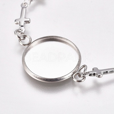 Tarnish Resistant 304 Stainless Steel Bracelet Making STAS-L248-002P-1