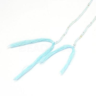 Natural Blue Topaz Beads Strands G-G914-2mm-12-1