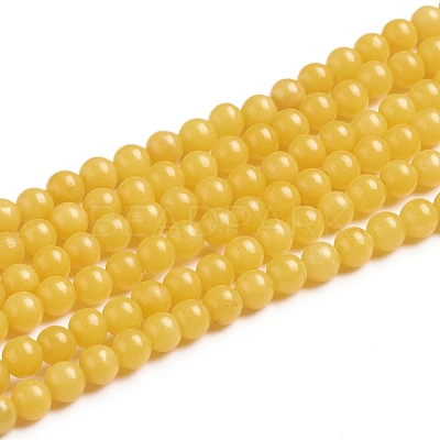 Natural Mashan Jade Round Beads Strands G-D263-4mm-XS07-1