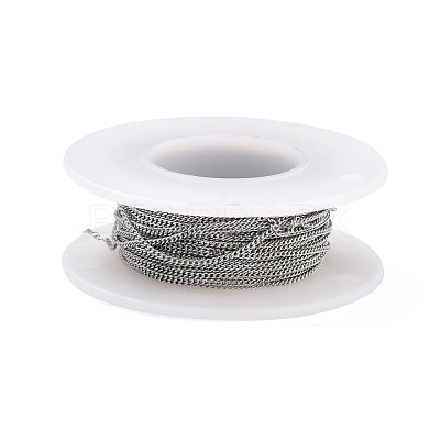 Tarnish Resistant 304 Stainless Steel Curb Chains CHS-D033-02P-01-1