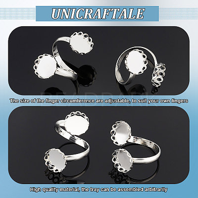 DIY Blank Dome Ring Making Kit DIY-UN0004-56-1