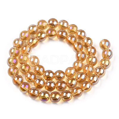 Electroplate Transparent Glass Beads Strands LS-GLAA-T032-T8mm-AB08-1