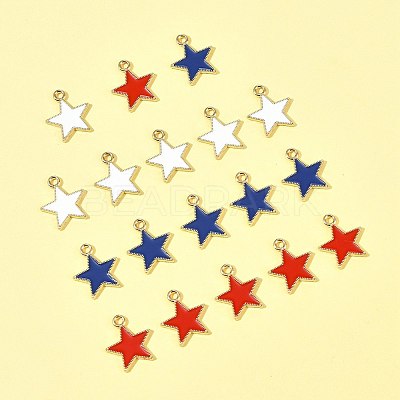 20Pcs 3 Colors Alloy Enamel Pendants ENAM-FS0003-53-1