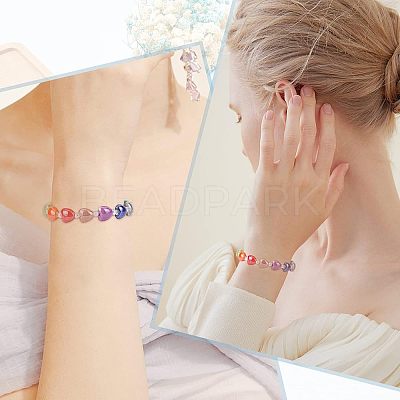 100Pcs Glazed Porcelain Beads FIND-FH0005-07-1
