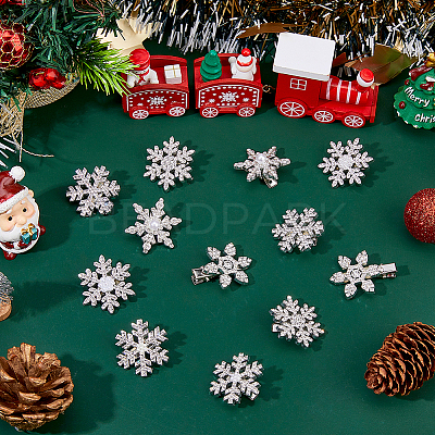 12Pcs 6 Styles Christmas Alligator Hair Clips PHAR-FH0001-07-1