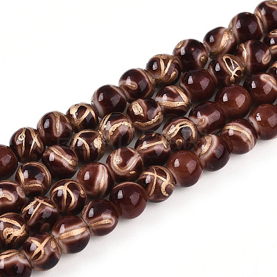 Baking Paint Glass Beads X1-DGLA-N010-6mm-08-1