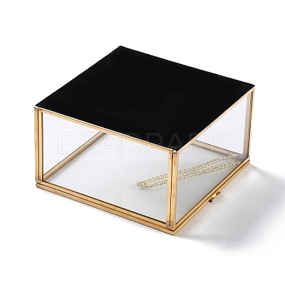 Square Transparent Glass Jewellery Chest CON-I010-02G-1