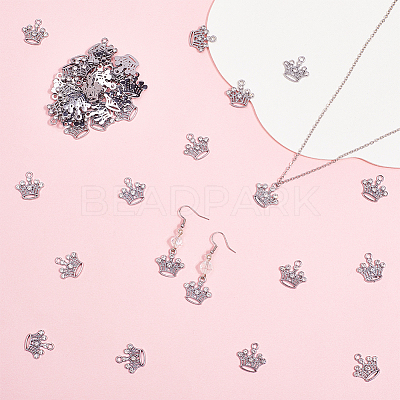 50Pcs Zinc Alloy with Crystal Rhinestone Pendants FIND-SC0019-59-1