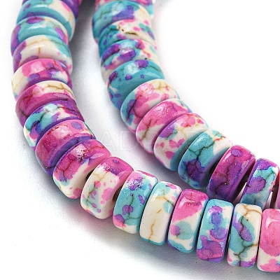 Baking Paint Synthetic Turquoise Beads Strands G-H060-02B-03-1