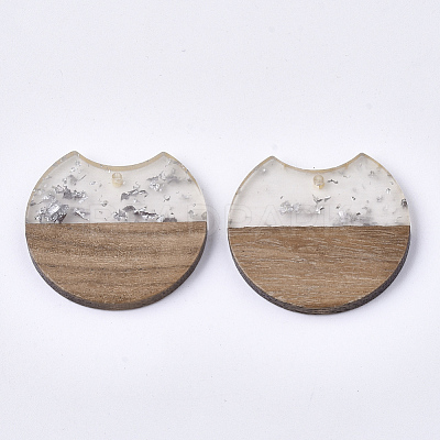 Resin & Wood Pendants X-RESI-T023-11I-1