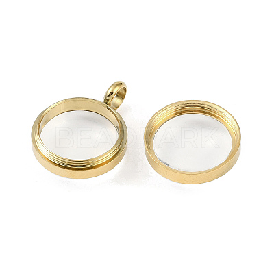 Ion Plating(IP) 304 Stainless Stee Locket Pendants STAS-S132-15G-04-1