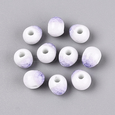 Handmade Crackle Porcelain Beads PORC-Q008-06B-04-1