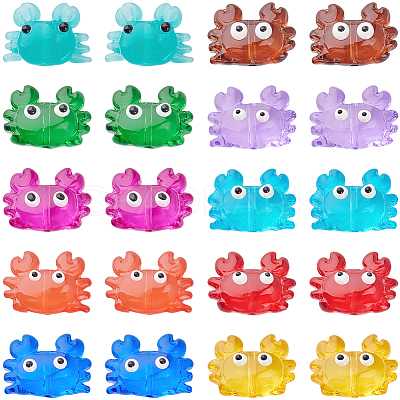 20Pcs 10 Colors Glass Enamel Beads LAMP-PA0001-44D-1