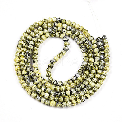 Baking Paint Glass Beads Strands DGLA-N003-4mm-A04-1