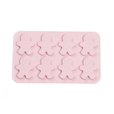 Gingerbread Man Food Grade Silicone Molds DIY-I021-02-1