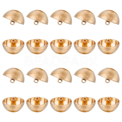 20Pcs 1-Hole Alloy Shank Buttons FIND-UN0002-83MG-1