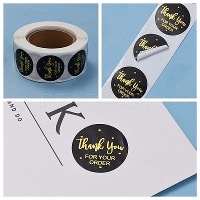 1 Inch Thank You Adhesive Label Stickers DIY-J002-C02-1