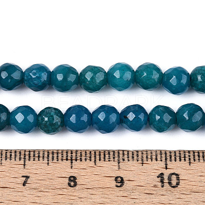 Dyed Natural White Jade Beads Strands G-T139-6mm-60-21-1