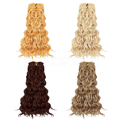 4Pcs 4 Colors High Temperature Fiber Long Instant Noodle Curly Hairstyle Doll Wig Hair DOLL-DC0001-03-1