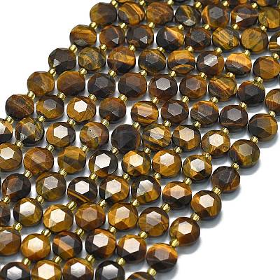 Natural Yellow Tiger Eye Beads Strands G-C116-A123-01-1