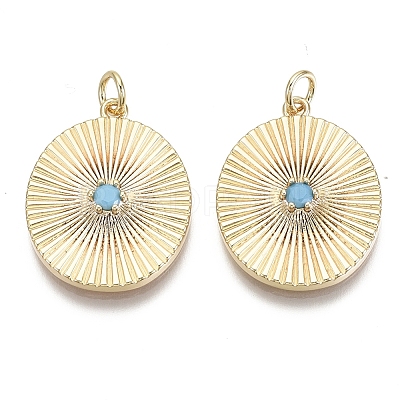 Brass Pendant Cabochon Settings X-KK-R136-014-NF-1