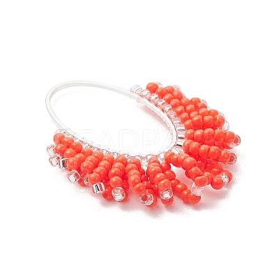 Glass Seed Beaded Pendants PALLOY-MZ01260-02-1
