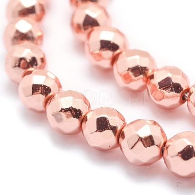 Electroplate Non-magnetic Synthetic Hematite Beads Strands G-L485-03C-RG-1