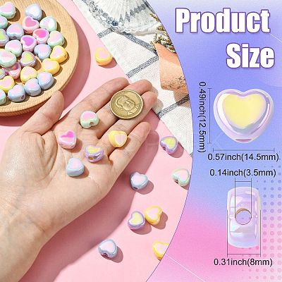 Plated Acrylic Beads OACR-CJC0009-05-1