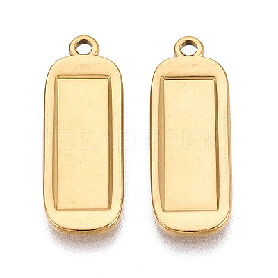 304 Stainless Steel Pendant Cabochon Settings STAS-N108-64G-1