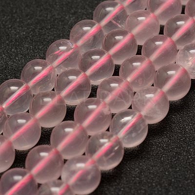 Natural Rose Quartz Beads Strands G-G735-47-8mm-1