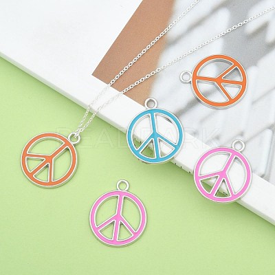 Alloy Enamel Pendants ENAM-P066-M-1