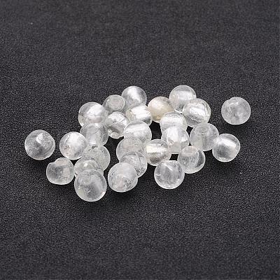 Handmade Silver Foil Glass Beads FOIL-R054-18-1
