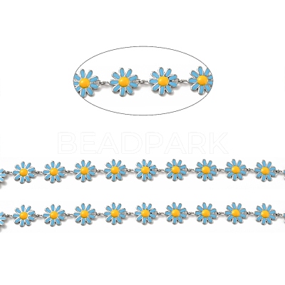 304 Stainless Steel Flower Link Chains CHS-C004-04C-P-1