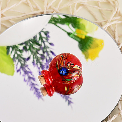 Handmade Lampwork Perfume Bottle Pendants LAMP-TADJ0001-05C-1