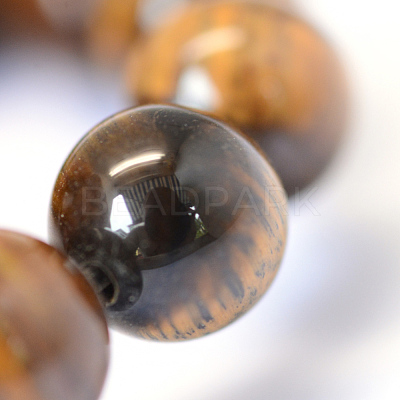 Grade AB Natural Tiger Eye Round Bead Strands X-G-E334-6mm-17-1