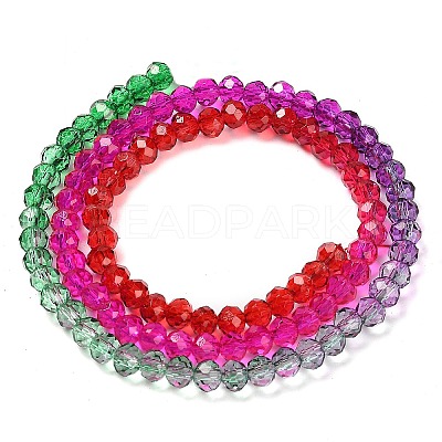 Transparent Painted Glass Beads Strands DGLA-A034-T4mm-A24-1